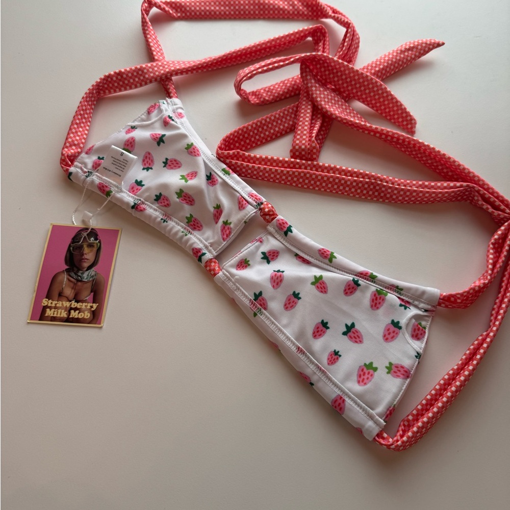 STRAWBERRY MILK MOB Strawbaby Bikini Bandeau Top - Picture 6 of 9